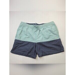 Goodfellow & Co Men's Two-Tone Swim Trunks in Mint and Navy Size XL 3808